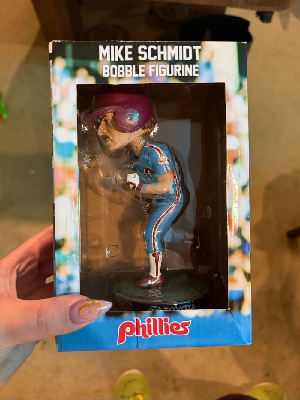 Mike Schmidt Bobble Figurine - Blue & Maroon